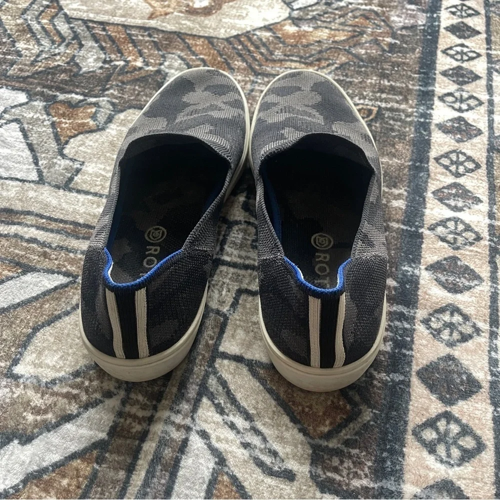 Rothy’s The‎ Sneaker Gray Camo Slip On Shoes